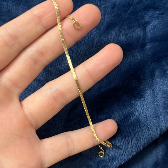 Estate Vintage 14K Real Solid Yellow Gold C Cobra Link Chain Bracelet 7” - Picture 12 of 12